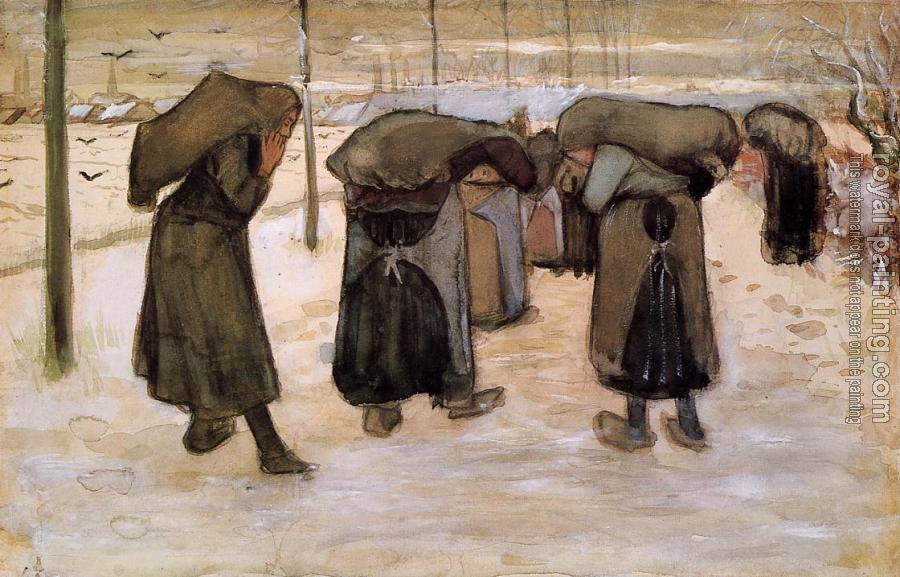 Vincent Van Gogh : Woman Miners Carrying Coal
